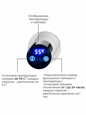 Аккорд П5 500х800 электро Полотенцесушитель TERMINUS Нержавеющая сталь Находка - фото 4