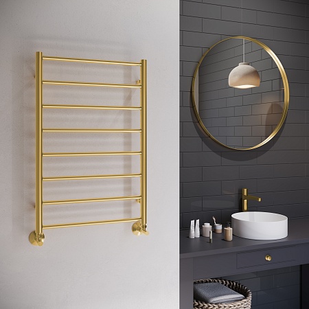 Аврора П8 500х800 Полотенцесушитель TERMINUS Брашированное золото Находка - фото 3