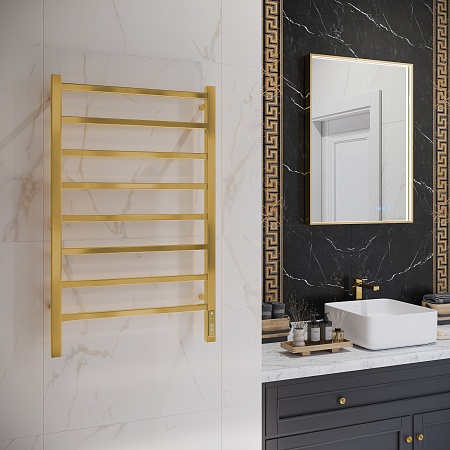 Ватикан П8 500х850 Электро Полотенцесушитель TERMINUS Брашированное золото Находка - фото 3