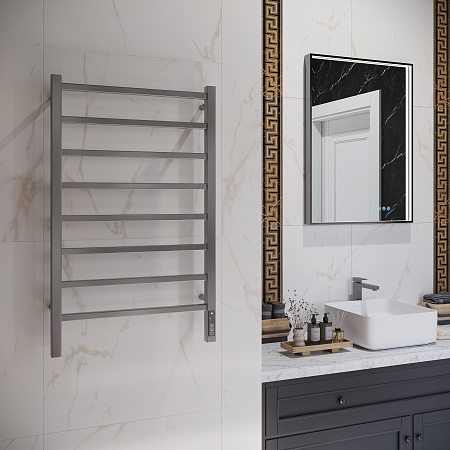 Ватикан П8 500х850 Электро Полотенцесушитель TERMINUS Оружейная сталь Находка - фото 3